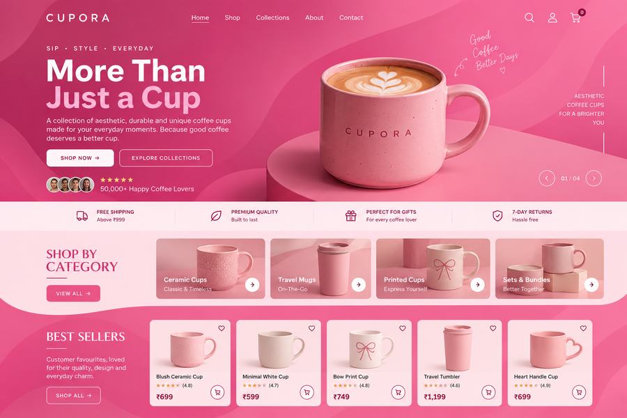 Cupora coffee cups theme